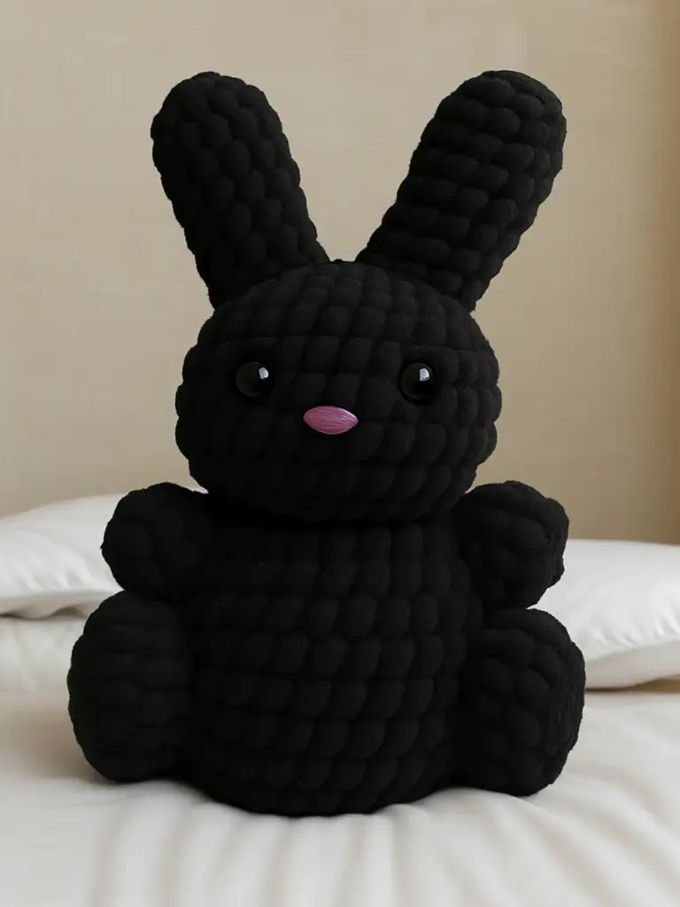 Handmade bunny stuffed toy