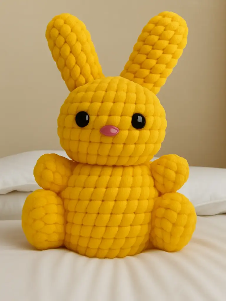 Handmade bunny stuffed toy