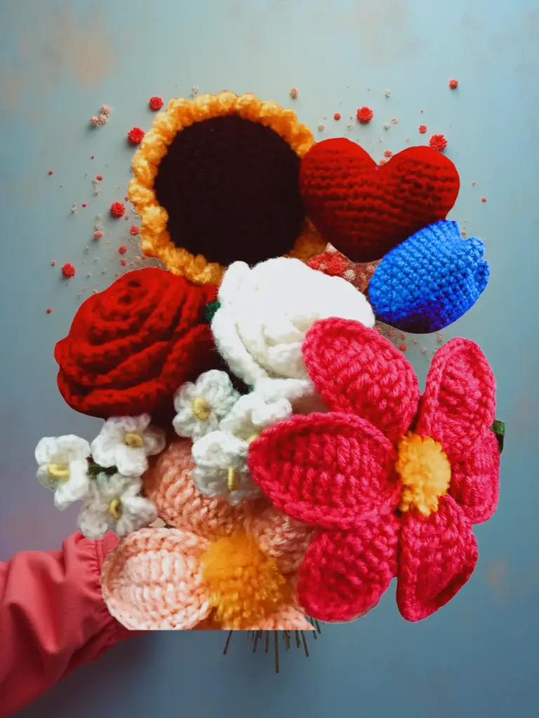 Handcrafted Crochet Flower Bouquet